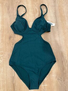 Old Navy Teal Cutout One-Piece Swimsuit